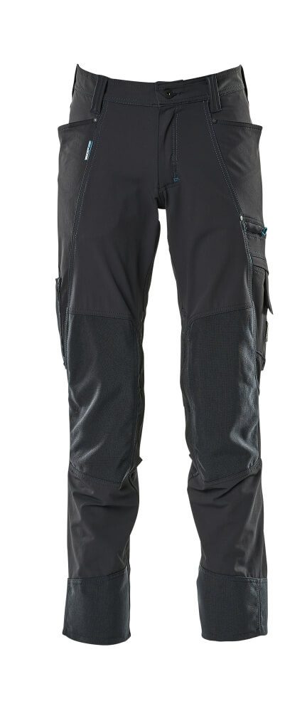 Pantaloni con tasche porta-ginocchiere MASCOT 17179-311, blu navy scuro (010)